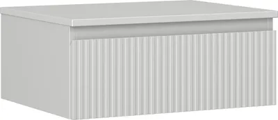 Produktbild von Mexen Rivel Badezimmerschrank 60 cm mit Arbeitsplatte, 1 Schublade, gerillt, graumatt - 91A20-06023-1-BFC62
