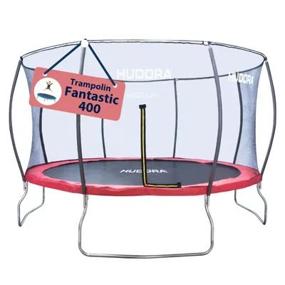 Produktbild von HUDORA Fantastic Trampolin, Trampolin Outdoor mit Sicherheitsnetz, Gartentrampolin für Kinder und Erwachsene, Mehrfarbig