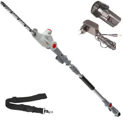 Produktbild von IKRA Akku Teleskop Heckenschneider IATHS 1241 | 12V | 41 cm Schnittlänge | 16 mm Schnittstärke | Arbeitshöhe bis 3,5 m | inkl. Akku & Ladegerät