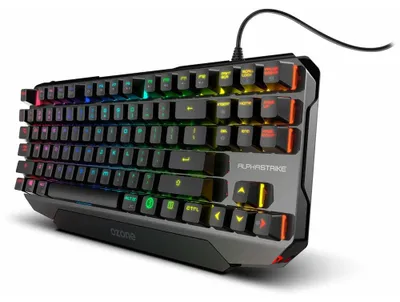 Image de Clavier de jeu mécanique avec switches rouges et éclairage RGB