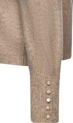 Produktbild von LASCANA Rundhalspullover taupe meliert Größe 32/34