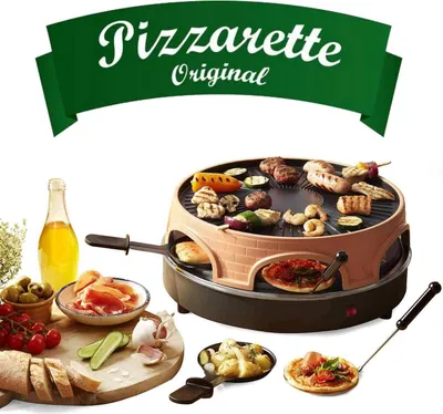 Produktbild von Emerio Kombi-Pizza Ofen,Pizzarette,Raclette,Grill, 6 Pers.
