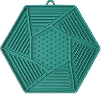 Image de EPIC PET Lick & Snack Tapis à lécher hexagonal vert clair 17 x 15 cm