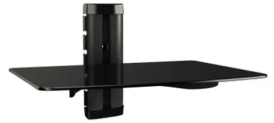 Produktbild von RICOO HIFI Rack Glas Wandregal mit Kabelkanal DVD-B1 TV Regal Wandhalterung mit
