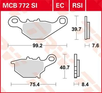 Produktbild von TRW Bremsbelagsatz EC MCB772EC RM85L RD