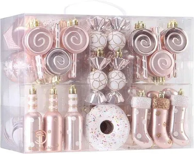 Productafbeelding van Famanu kerstbalset, 80 stuks - Mat, glanzend, met glitter