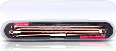 Produktbild von EWANTO Mitesserentferner 4er Set aus Edelstahl Rosegold Blackhead Remover Porenreiniger für Behandlung v. Pickeln und Akne ME-01