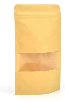 Produktbild von 200 wiederverwendbare Kraftpapierbeutel mit Reißverschluss, 12 x 20 cm