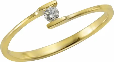 Zdjęcie produktu dla Pierścionek Orolino złoto 585 z diamentem o szlifie brylantowym 0.06ct.
