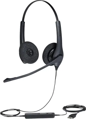 Immagine prodotto di Jabra BIZ 1500 USB Duo a cancellazione del rumore, a banda larga, braccio del microfono: flessibile, per telefonia IP (1559-0159)