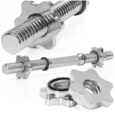 Productafbeelding van Korte Halterstang | Barbell | Chroomstaal | 40 cm | 2.2 KG | 30 MM