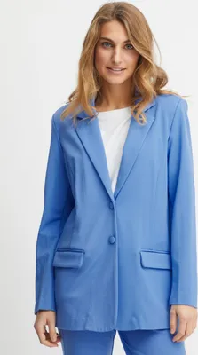 Produktbild von fransa FRLANO Damen Blazer Longblazer Jacke mit Reverskragen und Knopf mit Stretch