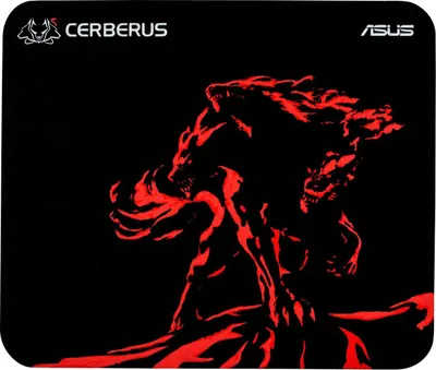 Produktbild von ASUS Cerberus Mat Mini, Schwarz, Rot, Abbildung, Stoff, Gummi, Gaming-Mauspad