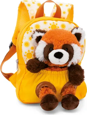 Produktbild von Rucksack mit Plüschtier 21x26cm Roter Pa