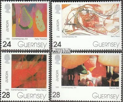 Produktbild von Briefmarken GB - Guernsey 1993 Mi 608-611 (kompl.Ausg.) gestempelt Kunst