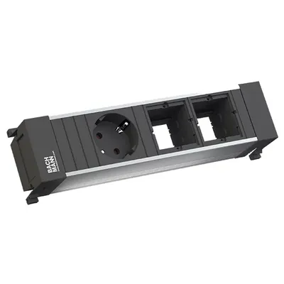 Obrázok produktu pre Bachmann 916.001, 0,1 m, Hliník, Čierna, 1 AC zásuvky/AC zásuviek, 1 kusov