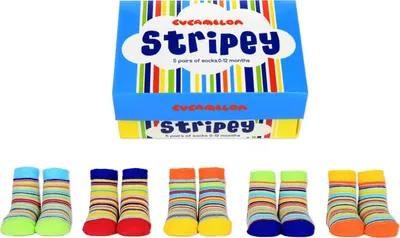 Produktbild von Stripey Cucamelon Socken für Babys (5 Paar)
