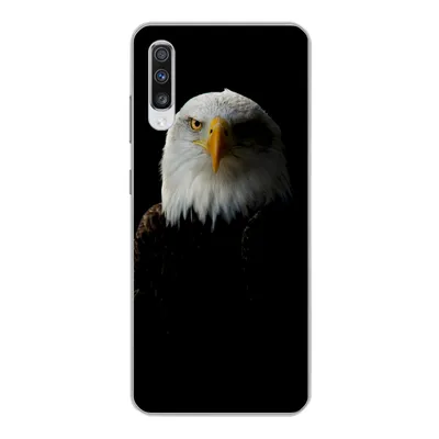 Produktbild von MuchoWow® Handyhülle Schutzhülle Hülle für Samsung Galaxy A70 Adler - Vogel - Schwarz Silikon Softcase Handy Hülle - Schutzhaube