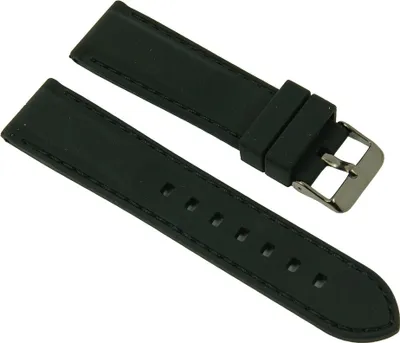 Produktbild von Uhrenarmband Silikon mit schwarzer Naht 26690B, Stegbreite:20mm