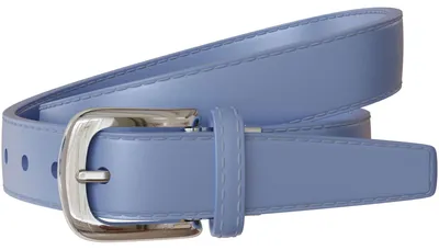 Produktbild von Damen Spalt Leder Gürtel 30mm Sommer Farben Silberne Schließe 30696 Hellblau 110