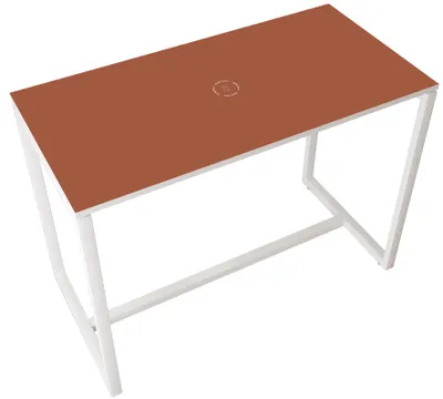 Produktbild von Paperflow TD150.13.18 Stehtisch EasyDesk - 150 x 110 x 75 cm, weiß/rot