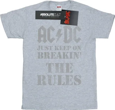 Zdjęcie produktu dla Koszulka męska AC/DC – „Just Keep On Breaking The Rules” BI7078 (S) (szara)