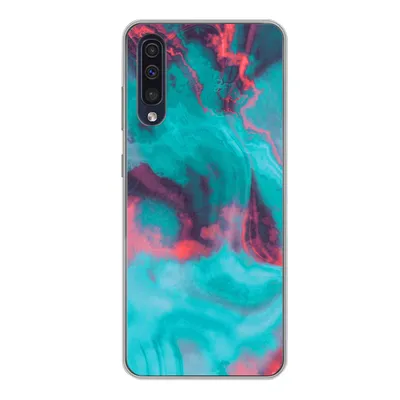 Produktbild von MuchoWow® Handyhülle Schutzhülle Hülle für Samsung Galaxy A50 Abstrakt - Neon - Rosa - Blau Silikon Softcase Handy Hülle - Mobiltelefonhülle - Geburtstag Teenager