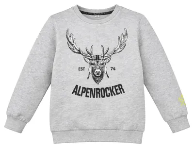 Produktbild von BONDI Jungen Sweatshirt "Alpenrocker" 29906 | Grey Melange Größe: 134