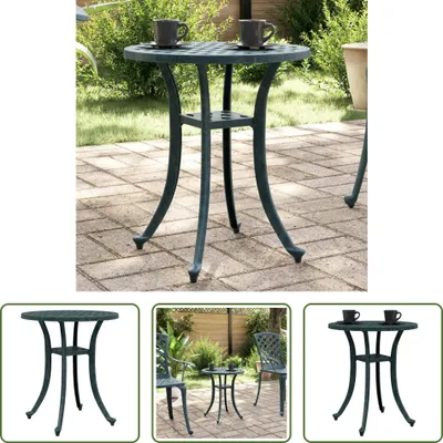 Produktbild von The Living Store Gartentisch Grün Ø48x53 cm Aluminiumguss