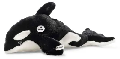 Produktbild von Steiff Ozzie Orca mit Quietsche 37 cm schwarz/weiß Kuscheltier 067525