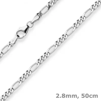 2-8mm-Figarokette-diamantiert-aus-925-Silber-50cm