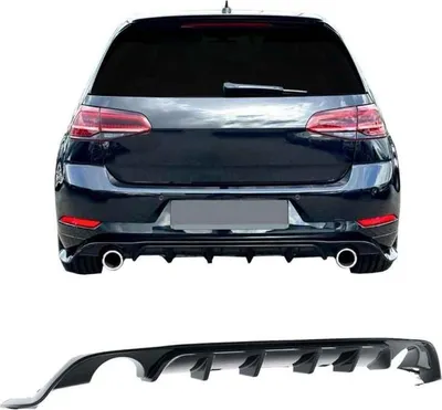 Immagine prodotto di Diffusore posteriore nero lucido adatto per paraurti VW Golf 7 Facelift 17-19