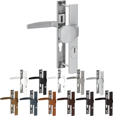 Produktbild von Premium Drückergarnitur Victory DHS 92mm - Rechteckig - Griff-Knauf - mit Kernziehschutz, Farbe:Weiß RAL 9016, Schildbreite:32mm