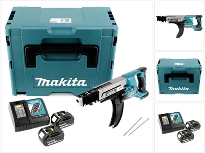 Produktbild von Makita DFR 750 RFJ Akku Magazinschrauber 18V 45-75mm + 2x Akku 3,0Ah + Ladegerät + Makpac