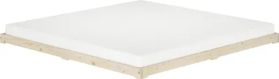 Produktbild von Niedrigbett unbehandeltes Holz-Doppelbett 180x200 Fichte Tanne V-60.47N-18Rollrost und Matratze inkl.