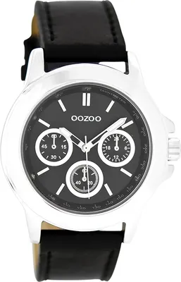 Immagine prodotto di Oozoo orologio da polso in pelle nera Orologi da donna analogici al quarzo UOC6189A