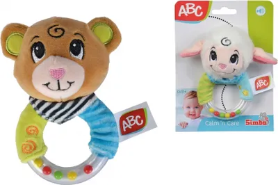 Produktbild von Simba ABC Plüsch Ringrassel, 2 sort.