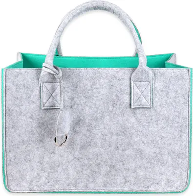 Produktbild von Schramm® Filztasche in 7 Farben  40x27x27cm Kaminholztasche Einkaufstasche  Aufbewahrungstasche Filz Tasche Filztaschen, Farbe:mintgrün