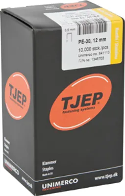 Produktbild von Heftklammern PE-30 12mm rostfrei für Klammergerät TJEP PE 30/16 Paslode 1000 S30 KL-22.1 10M