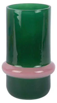 Produktbild von Present Time - Vase Animado Anillo Medium - Grün - 13.5x13.5x22cm