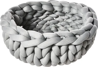 Produktbild von Dehner Lieblinge Kuschelbett Chiara, Hundebett / Katzenbett pflegeleicht / robust, ca. Ø 86 cm, Höhe 61 cm, Größe S, Polyester, grau