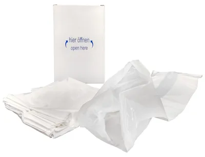 Produktbild von 300x HYGSOFT Hygienebeutel für Damenbinden aus HDPE in Spenderkarton weiß