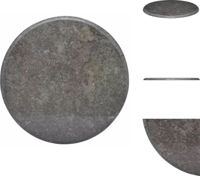 Zdjęcie produktu dla vidaXL Blat czarny Ø60x2,5 cm marmur - Blaty stołowe