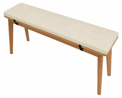 Imagen del producto de Omgoods - Cojín para banco, 100 x 40 x 5 cm, color beige, con base antideslizante
