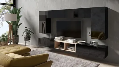 Obrázek produktu pro Furmeb24 - CALABRINI 23 - nástěnná skříňka , nástěnná skříňka, (černá)