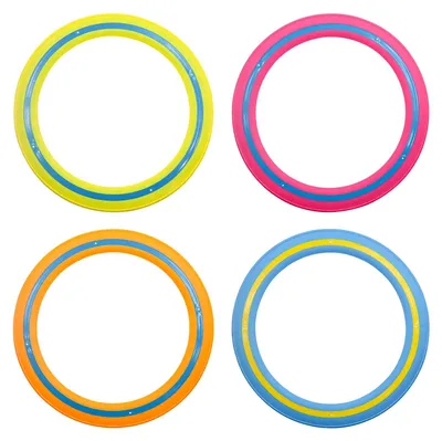 4 Wurfringe, Frisbee-Ringe 25 cm, fliegende Scheiben, Outdoor-Spielzeug