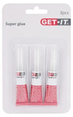 Produktbild von GET-IT Super Glue Sekundenkleber Superkleber 3 x 3g Tube