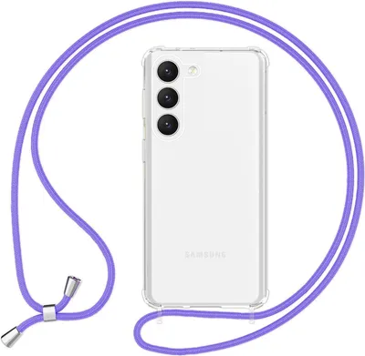 Produktbild von Klare Hülle mit Kette zum Umhängen für Samsung Galaxy S23 Plus Lila