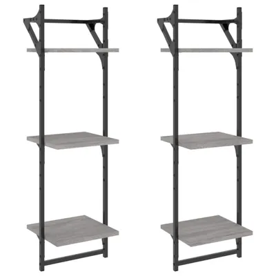 Zdjęcie produktu dla VidaXL 836261, Drewno, Metal, Szary, 300 mm, 250 mm, 1000 mm, 2 szt.