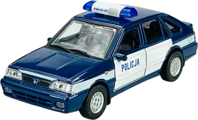 Zdjęcie produktu dla Welly Polonez Caro Plus White Police Door 1:34-1:39 Metalowy model odlewany ciśnieniowo Nowy w pudełku 43613